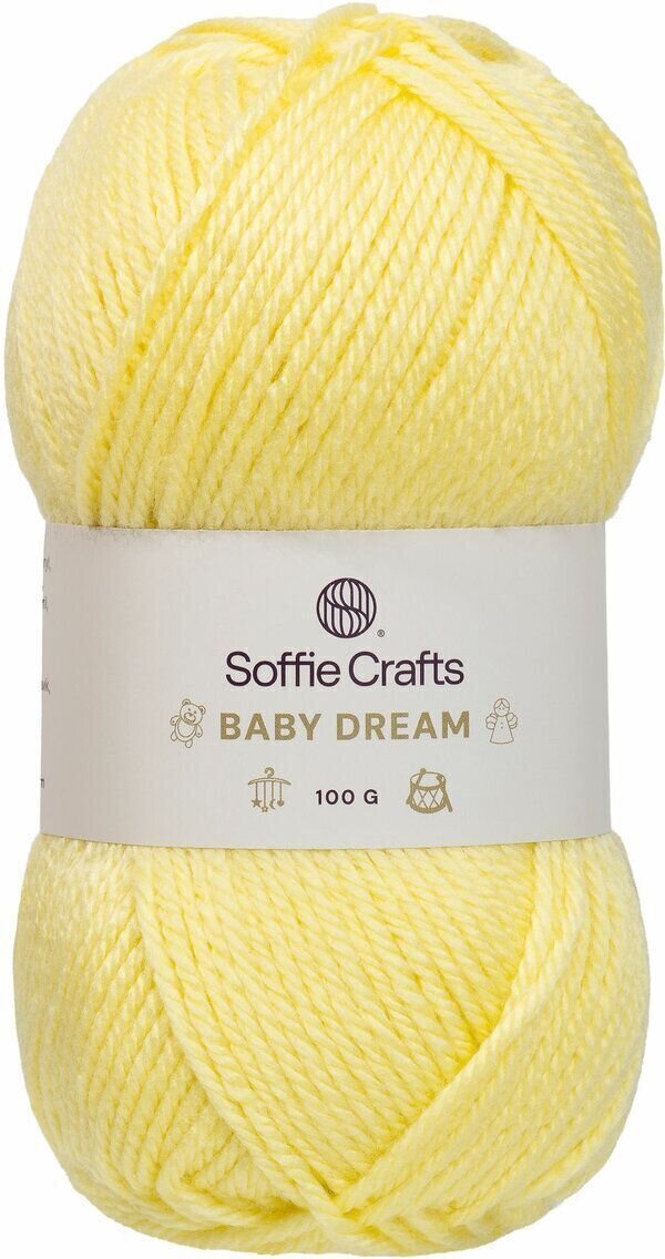 Fil à tricoter Soffie Crafts Baby Dream 00002 Light Yellow Fil à tricoter
