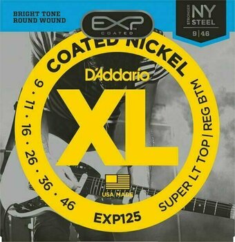 Cordas para guitarra elétrica Mi D'Addario EXP125 - 1