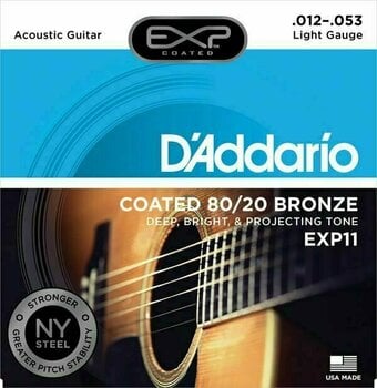 Struny pro akustickou kytaru D'Addario EXP11 - 1