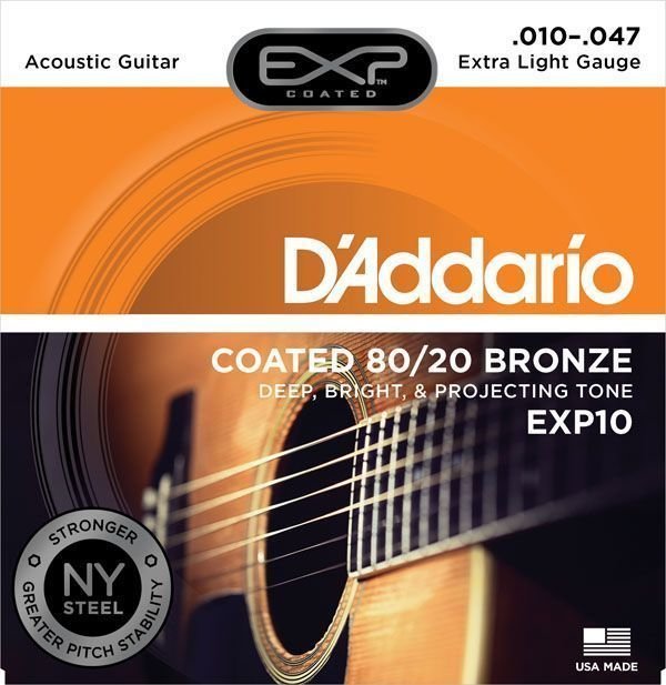 Cordes de guitares acoustiques D'Addario EXP10