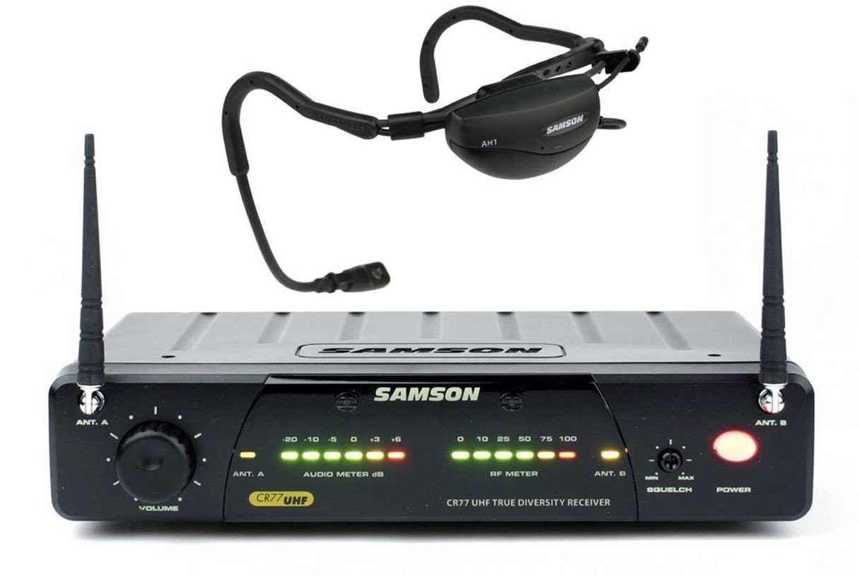Безжични слушалки с микрофон Samson Airline 77 Aerobics Headset System E3 Band