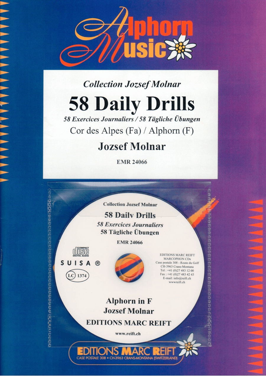 Note Editions Marc Reift 58 Daily Drills Alphorn in F Note