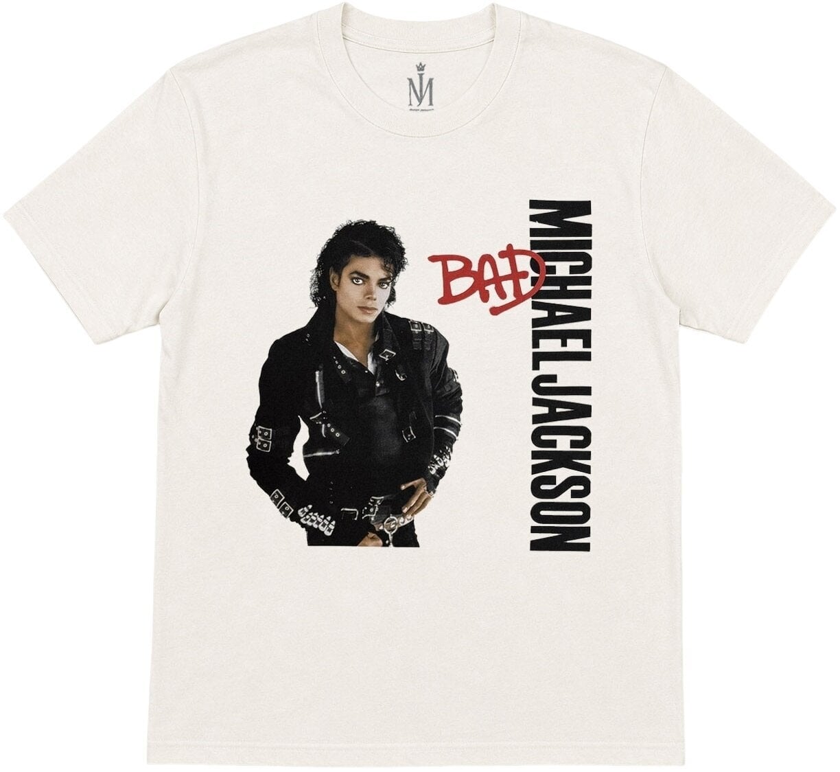 T-Shirt Michael Jackson Bad White XL T-Shirt