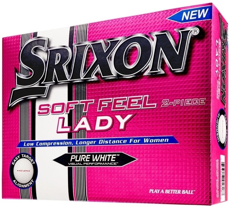 Bolas de golfe Srixon Soft Feel Lady Pure White
