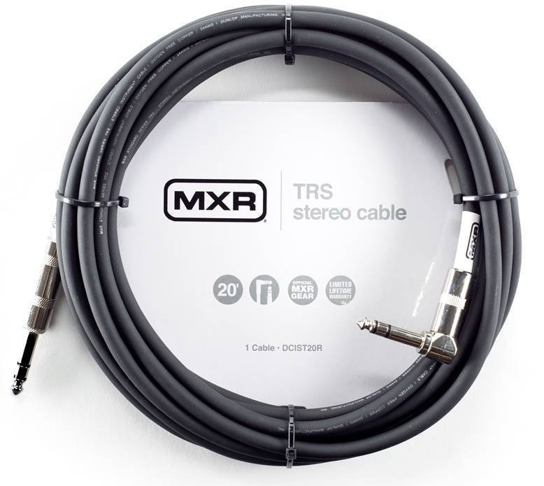 Câble pour instrument Dunlop MXR DCIST20R Noir 6 m Droit - Angle