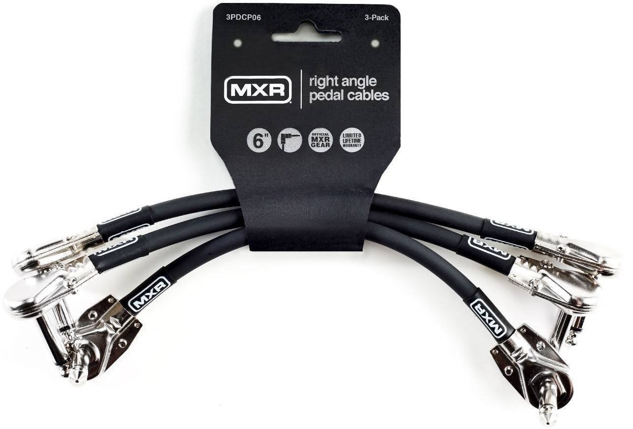 Adapteri/patch-kaapeli Dunlop MXR MXR 3Pack Musta 15 cm Kulma-kulma