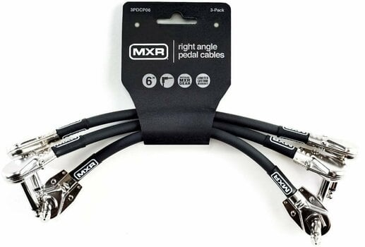 Kabel rozgałęziacz, Patch kabel Dunlop MXR MXR 3Pack Czarny 15 cm Kątowy - Kątowy - 1