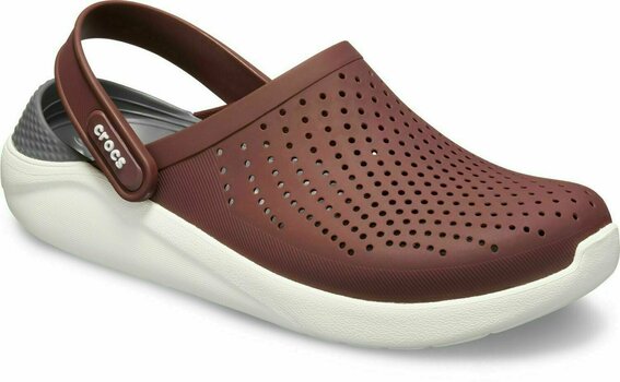 burgundy crocs