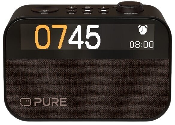 Ceas cu alarma radio Pure Audio Moment Charge Coffee Black Ceas cu alarma radio