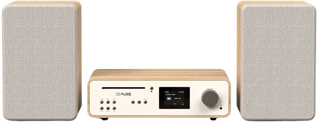 Stoni muzički player Pure Audio Classic Stereo Cotton White/Oak Stoni muzički player
