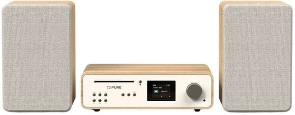 Stoni muzički player Pure Audio Classic Stereo Cotton White/Oak Stoni muzički player - 1