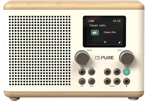 Digitalni radio DAB + Pure Audio Classic H4 Cotton White/Oak Digitalni radio DAB + - 1