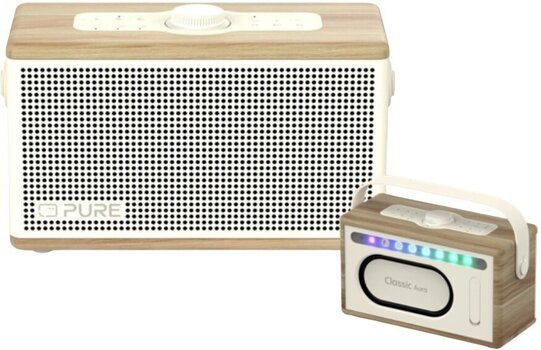 Boxe portabile Pure Audio Classic Aura Cotton White/Oak Boxe portabile - 1