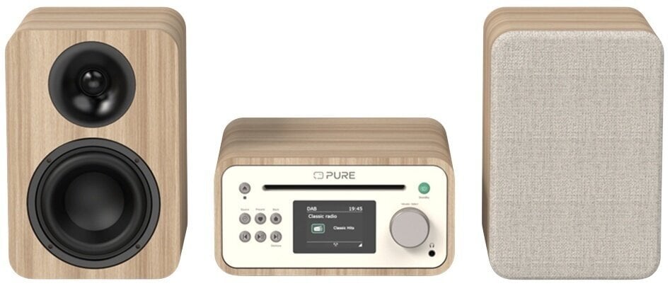 Stoni muzički player Pure Audio Classic Stereo Mini Cotton White/Oak Stoni muzički player