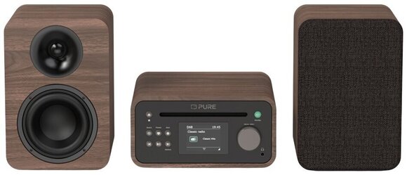 Stoni muzički player Pure Audio Classic Stereo Mini Coffee Brown/Walnut Stoni muzički player - 1