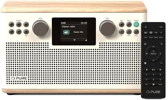 Radio digital DAB + Pure Audio Classic H6 Cotton White/Oak Radio digital DAB + - 1