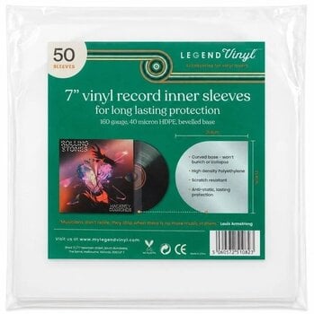 Bag/case for LP records Legend Vinyl LV25 Curved Base Vinyl Record Sleeves (7" Vinyl) 50 - 1
