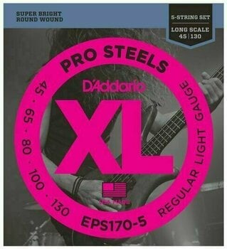 Struny pro 5-strunnou baskytaru D'Addario EPS170-5 - 1