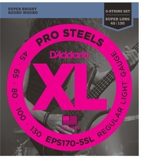 Struny pro 5-strunnou baskytaru D'Addario EPS170-5SL