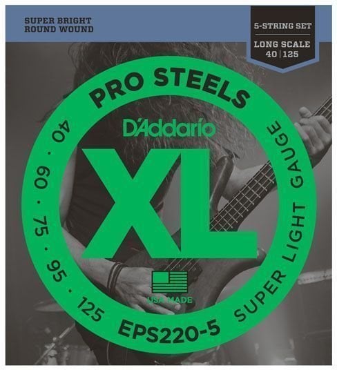 Struny pro 5-strunnou baskytaru D'Addario EPS220-5