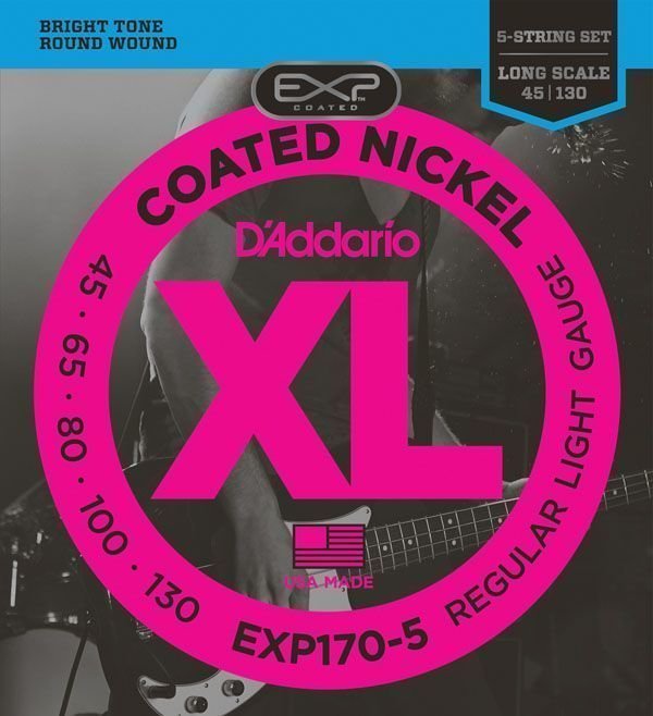 Strune za 5 strunsko bas kitaro D'Addario EXP 170 5