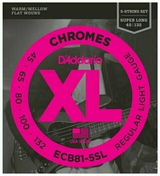 Струни за бас китара D'Addario ECB81-5SL - 1