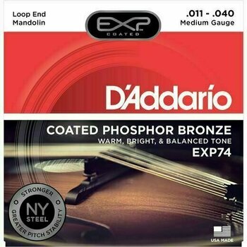 Cordas para bandolim D'Addario EXP-74 Mandolin Strings - 1