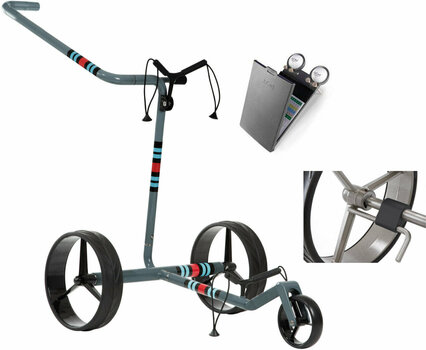 Ročni voziček za golf Jucad Carbon Racing Grey 3-wheel Deluxe SET Ročni voziček za golf - 1