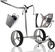 Jucad Carbon 3-Wheel Deluxe SET Silver/Black Handmatige golftrolley