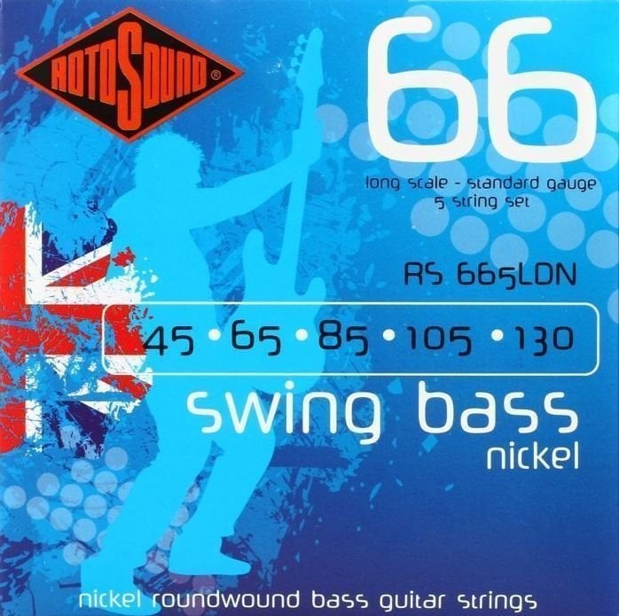 Saiten für 5-saitigen E-Bass, Saiten für 5-Saiter E-Bass Rotosound RS 665 LDN