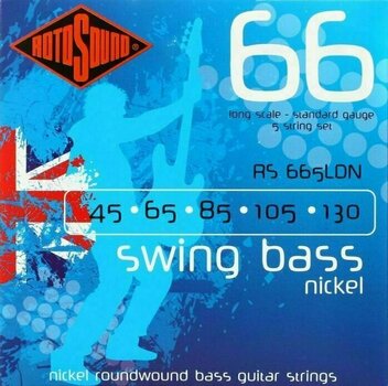 Saiten für 5-saitigen E-Bass, Saiten für 5-Saiter E-Bass Rotosound RS 665 LDN - 1