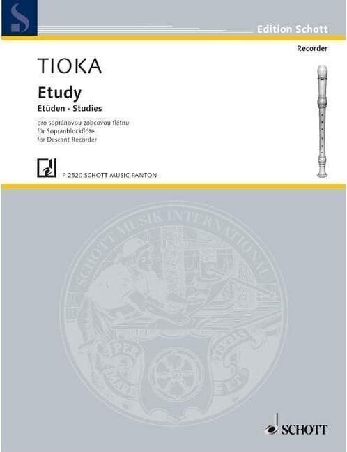 Sheet Music Schott Etudy pro sopránovou zobcovou flétnu Sheet Music