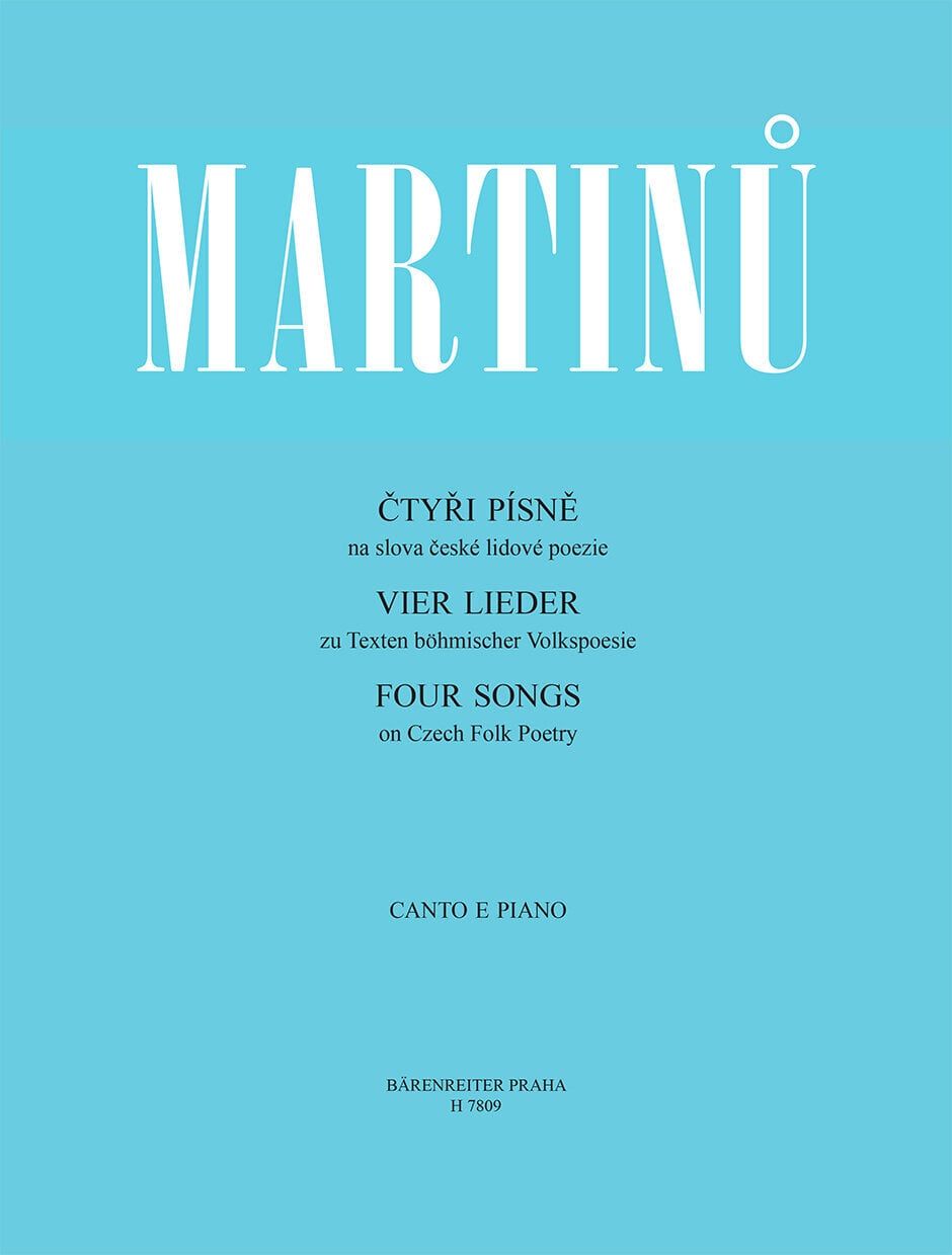 Sheet Music Bärenreiter Čtyři písně na slova české lidové poezie Sheet Music