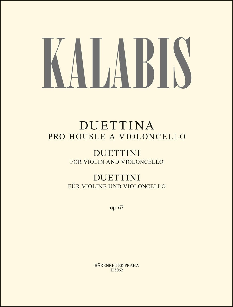 Noder Bärenreiter Duettina pro housle a violoncello op. 67 Noder