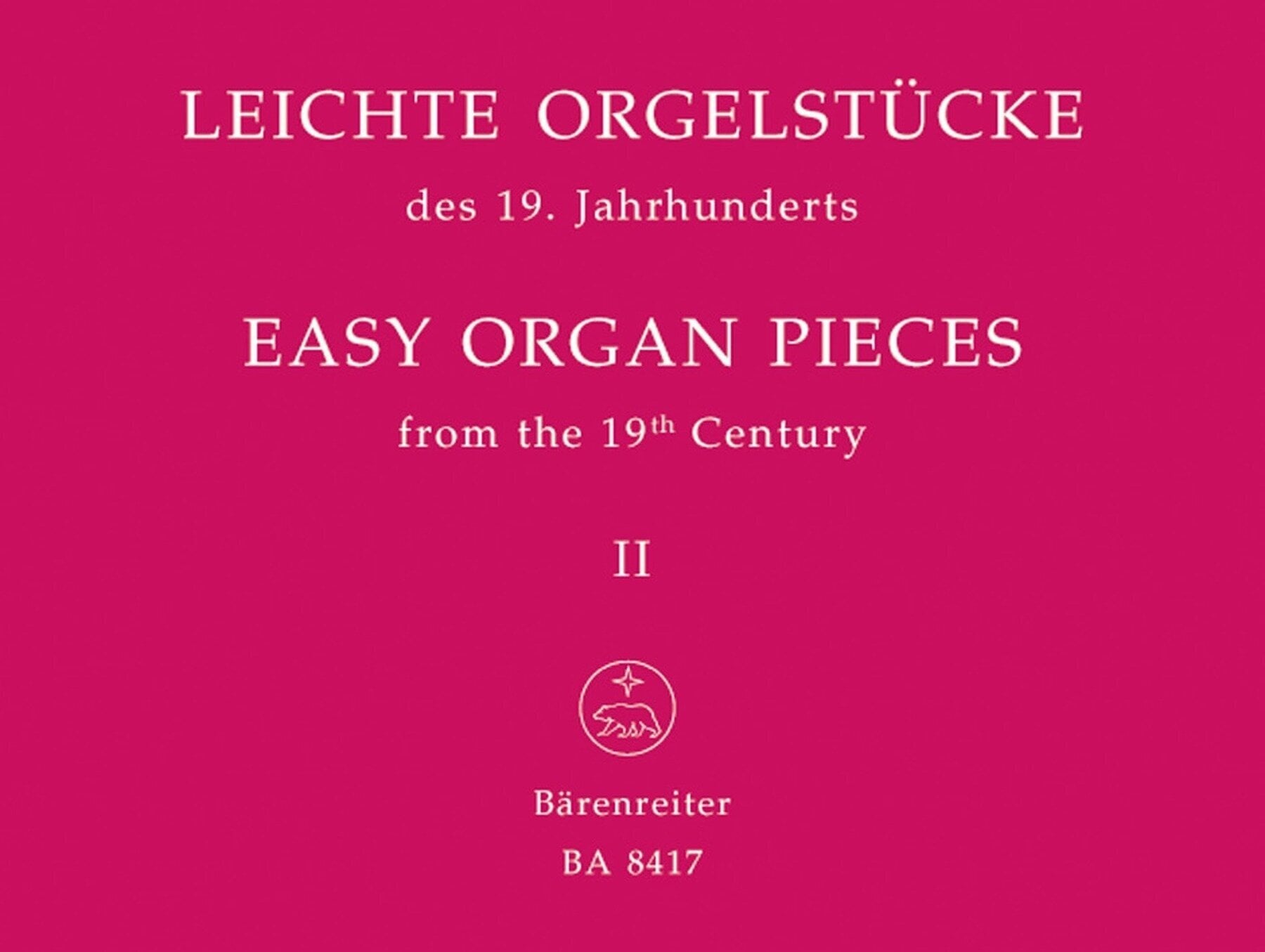 Note Bärenreiter Easy Organ Pieces Note