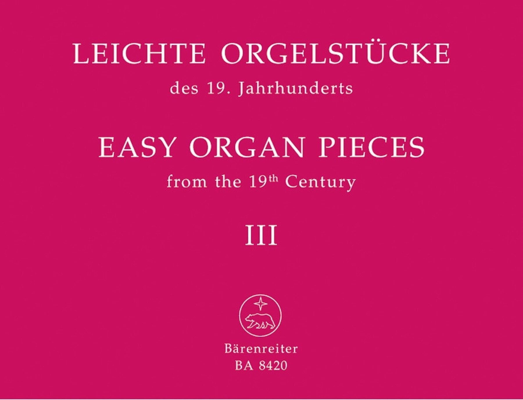 Note Bärenreiter Easy Organ Pieces Note