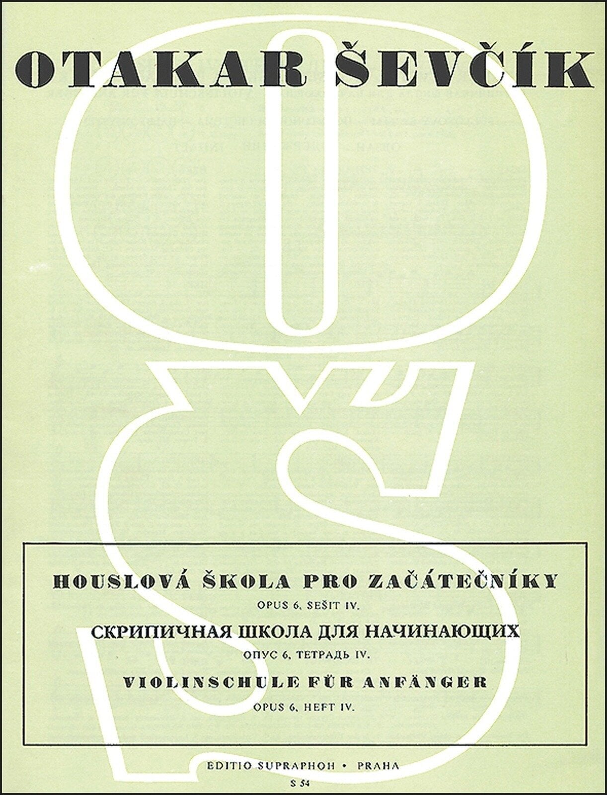 Noder Otakar Ševčík Houslová škola pro začátečníky op. 6 Noder