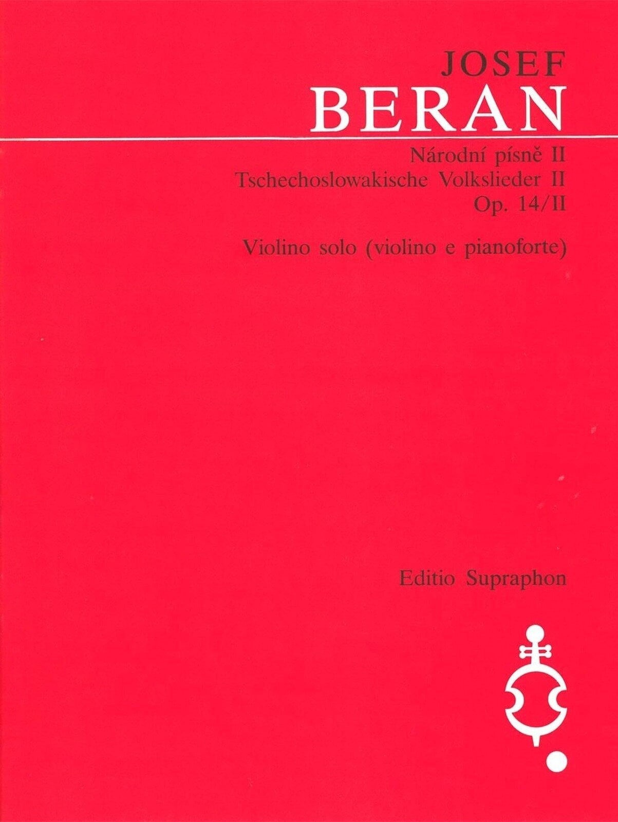 Note Josef Berman Národní písně op. 14/II Note