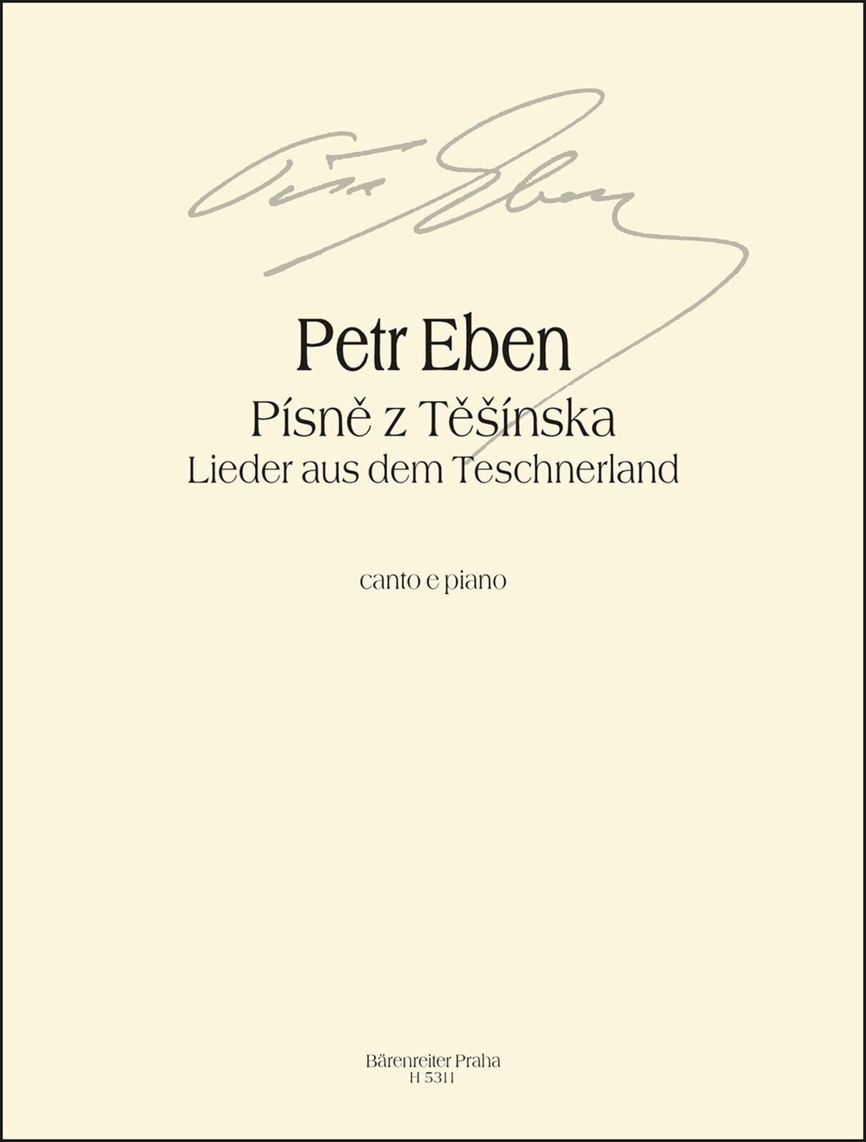 Note Petr Eben Písně z Těšínska Note
