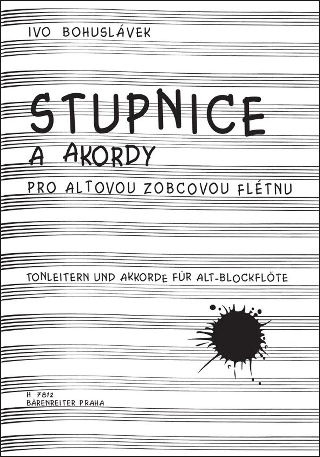 Note Bärenreiter Stupnice a akordy pro altovou zobcovou flétnu Note