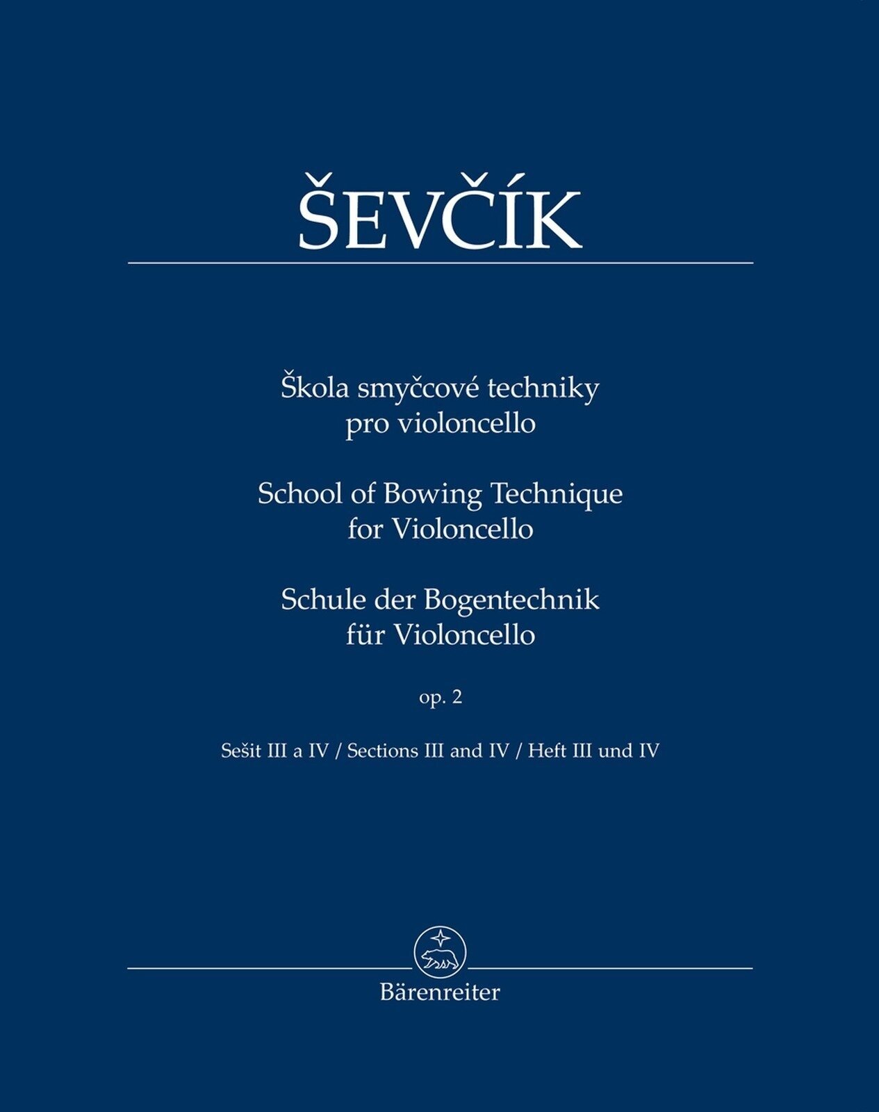Note Bärenreiter Škola smyčcové techniky pro violoncello op. 2 Note