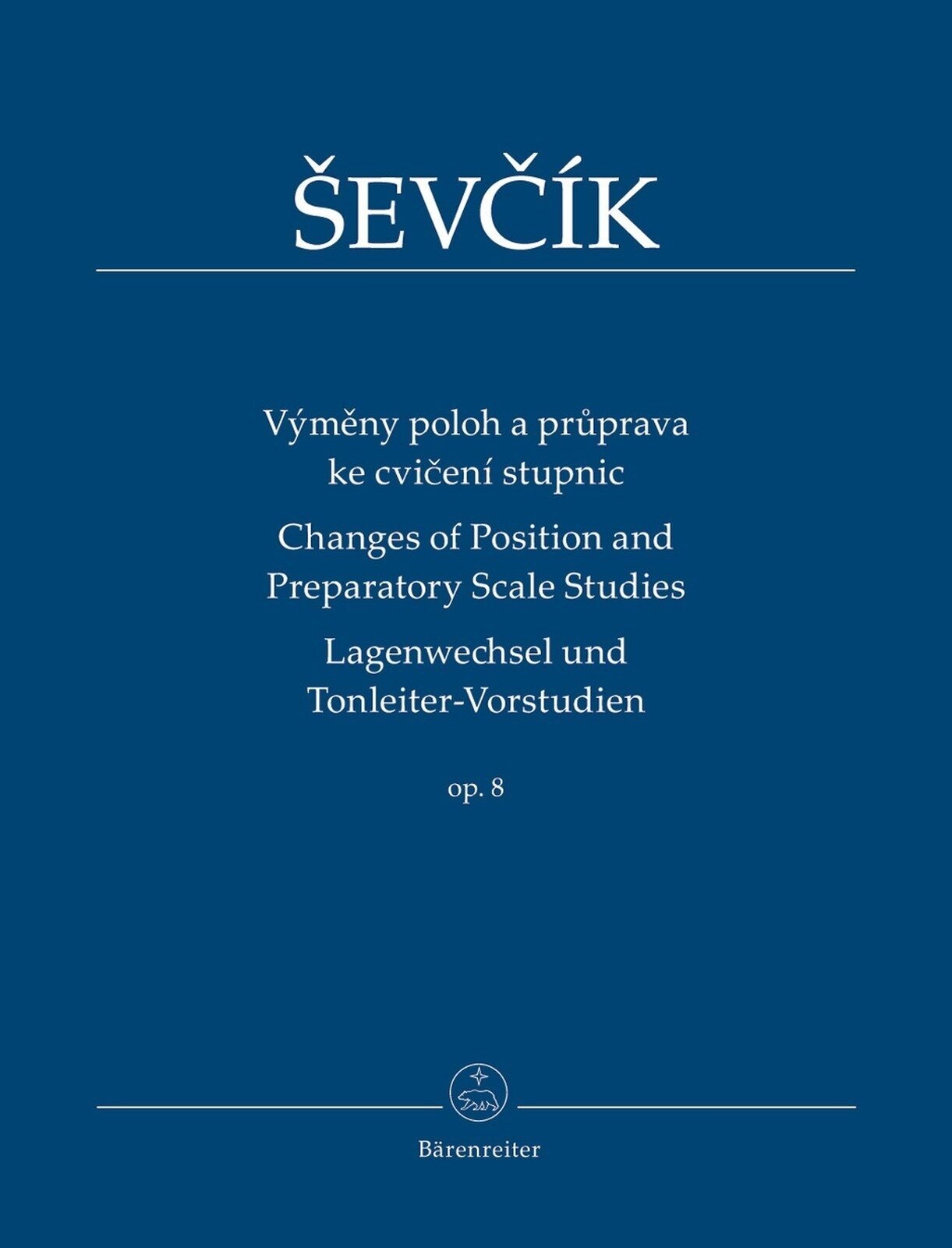 Note Bärenreiter Výměny poloh a průprava ke cvičení stupnic op. 8 Note