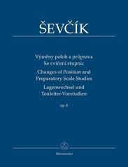 Note Bärenreiter Výměny poloh a průprava ke cvičení stupnic op. 8 Note