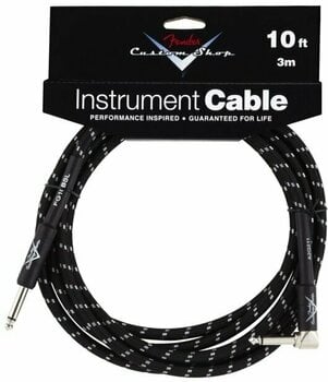 Cable de instrumento Fender Custom Shop Performance Cable 3 m Black Angled - 1
