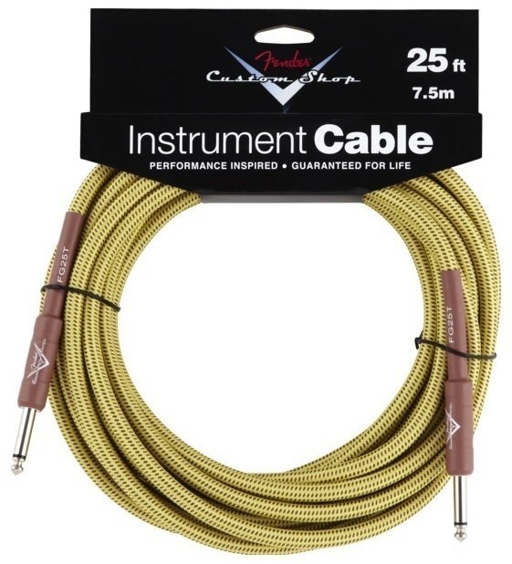 Instrument Cable Fender Custom Shop Performance Yellow 7,5 m Straight - Straight