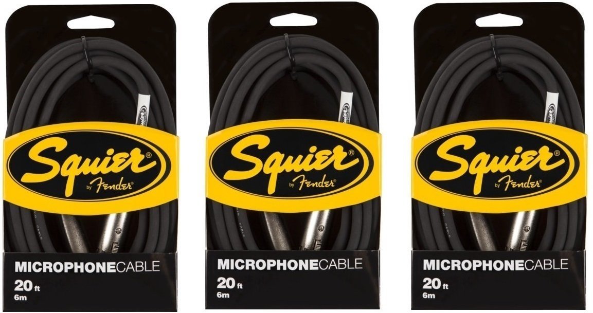 Microfoonkabel Fender Squier Microphone Cable 6m 3 pack