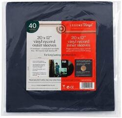 Koffer für LP-Platten Legend Vinyl LV32 Mixed Pack - Inner & Outer LP-Cover (12" Vinyl) 20 Black-Clear