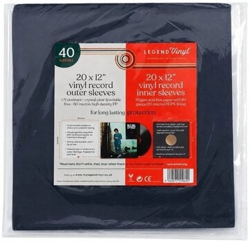 Koffer für LP-Platten Legend Vinyl LV32 Mixed Pack - Inner & Outer LP-Cover (12" Vinyl) 20 Black-Clear - 1