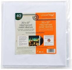 Koffer für LP-Platten Legend Vinyl LV33 Mixed Pack - Inner & Outer LP-Cover (12" Vinyl) 20 White-Clear