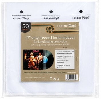 Torba/futrola za LP ploče Legend Vinyl LV38 Pack - Anti-Static Rice Paper Inner Sleeves ЛП омоти (12" Vinyl) 50 Clear - 1